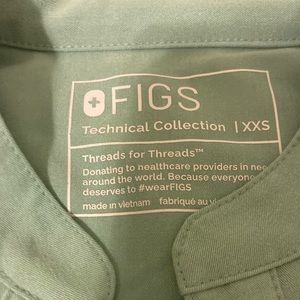 FIGS XXS Rafaela Top in Jade